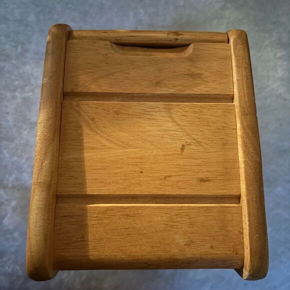 Vintage Wood Canister With Plastic Insert From Canister Set - Picture 6 of 9
